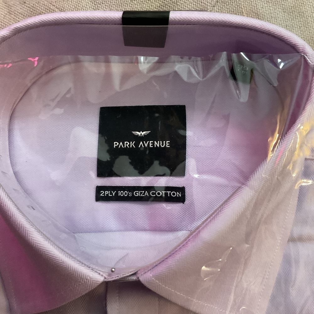 PARK Avenue Men's Lavender Dress Shirt. CUELLO 39 cm - Picture 5 of 8